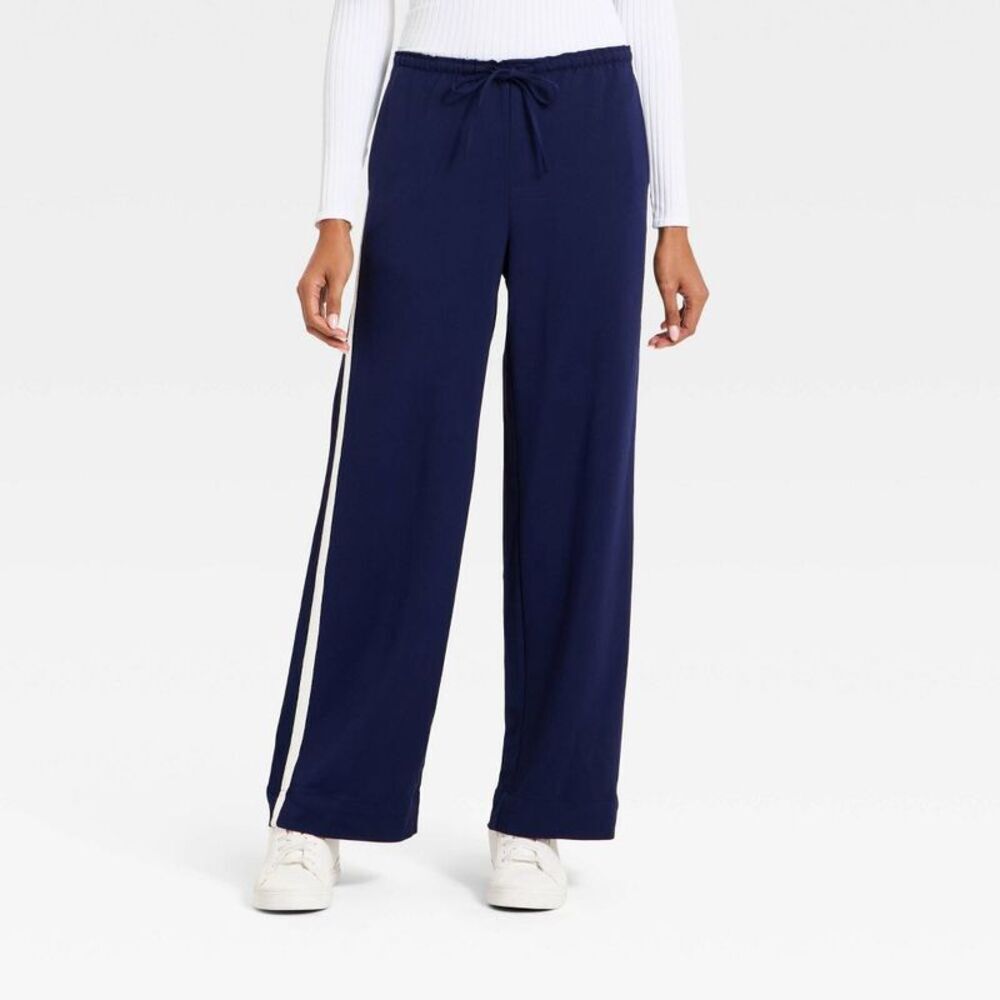 Women's Effortless Pull-On Pants - A New Day Navy S